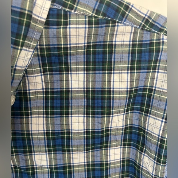 American Eagle Men's Blue and Green Plaid Button Down Shirt Size Large - Picture 5 of 8